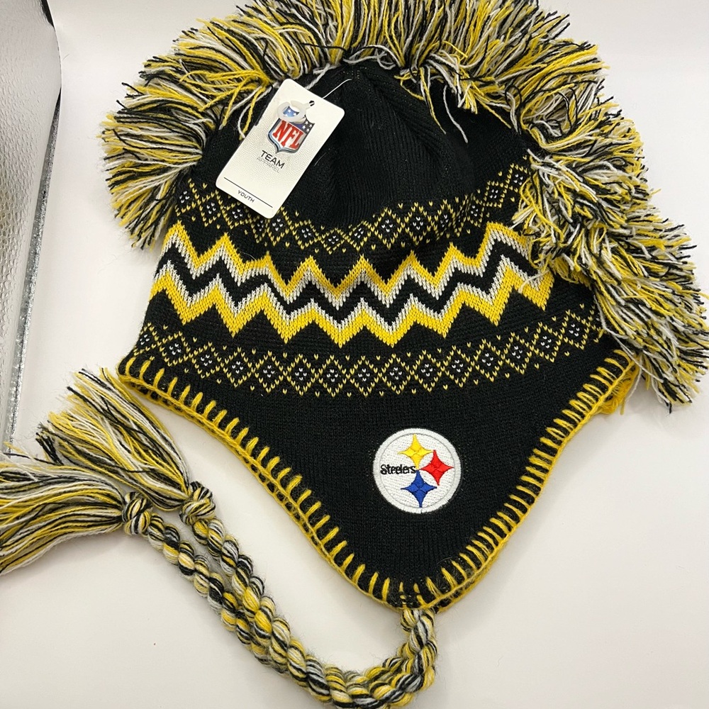 Youth NWT 8-20 Mohawk Steelers Beanie Winter Hat